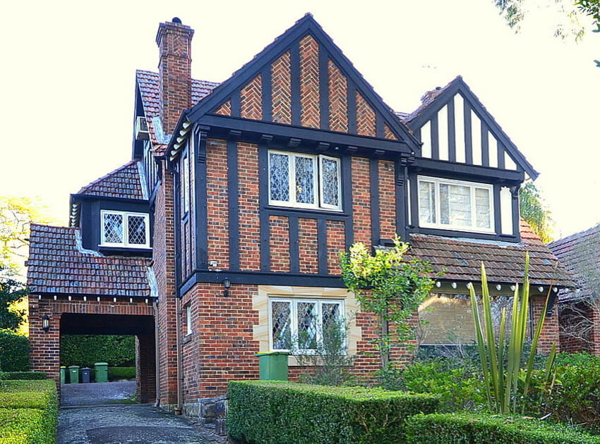 A contemporary Tudor architecture house