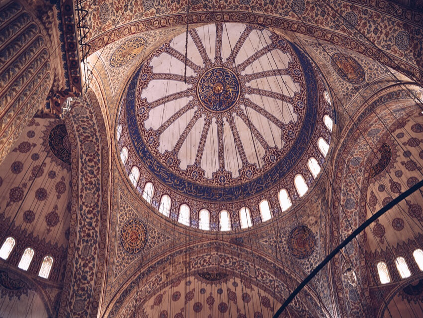the Interior of Hagia Sophia mosque in Istanbul