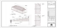 dimensions of the roofing support of a wooden pergola