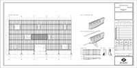 detailed drawings of the installation steps of a parametric facade