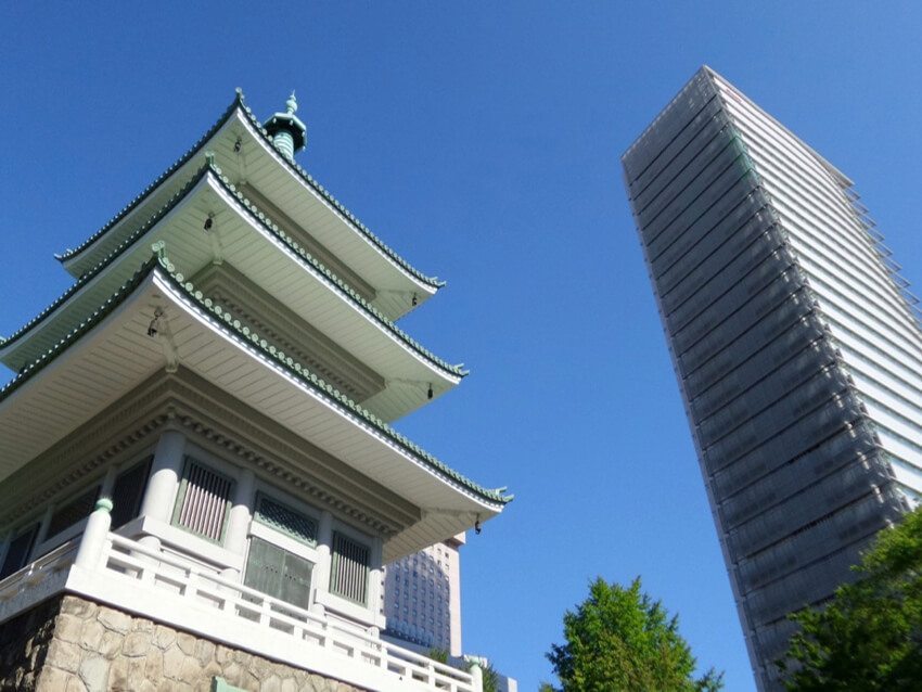two tower in Tokyo, japan