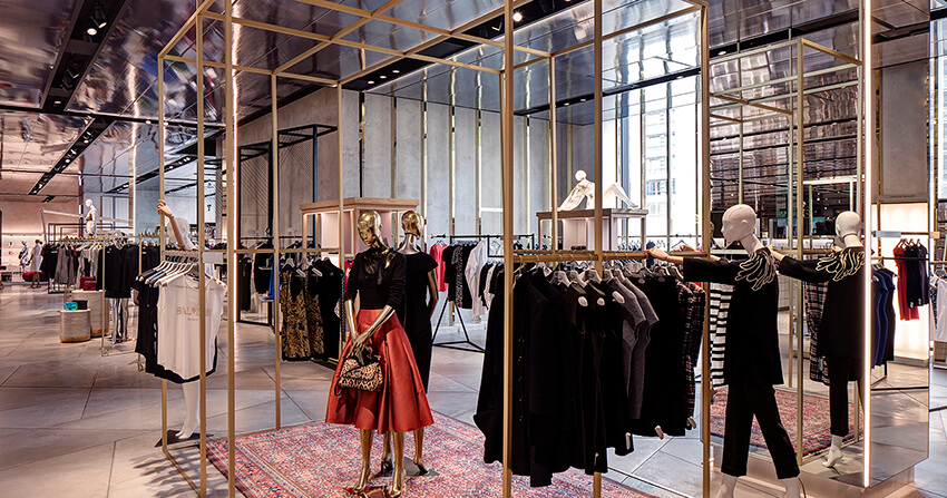 Interior view of a boutique
