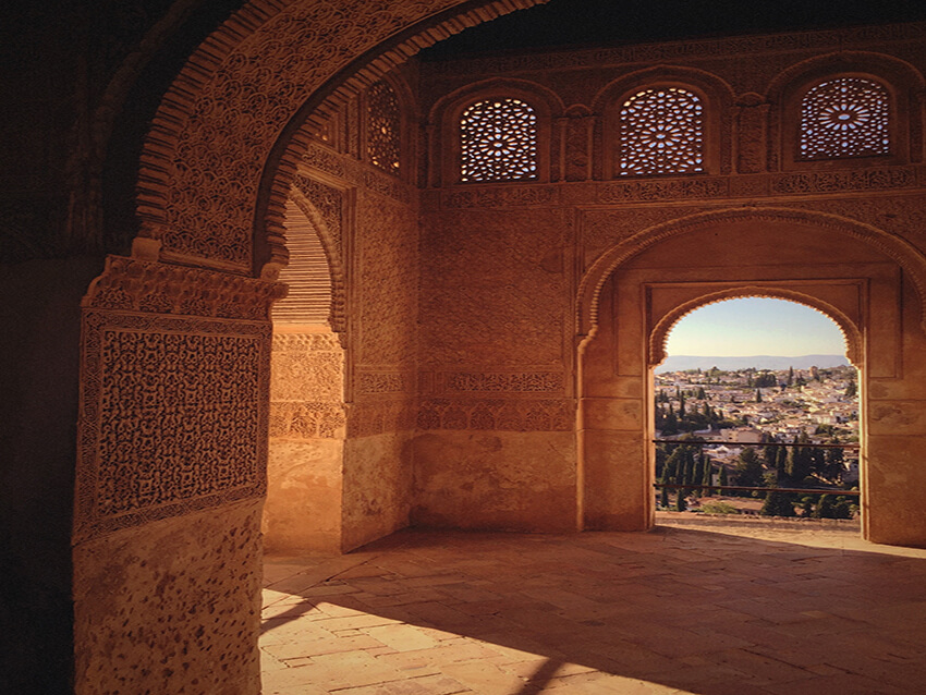 A view of Moorish Caravanserai in Morocco