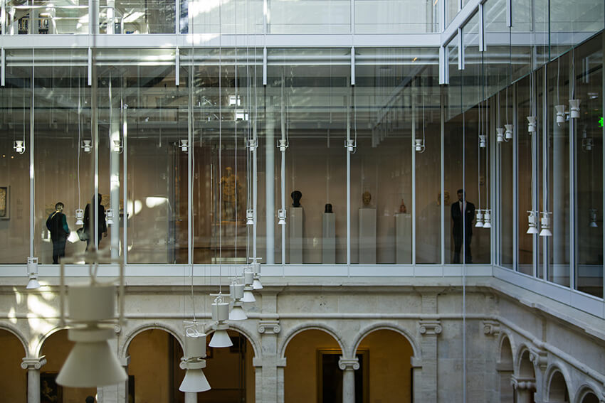 Harvard Art Museum – main atrium in architecture
