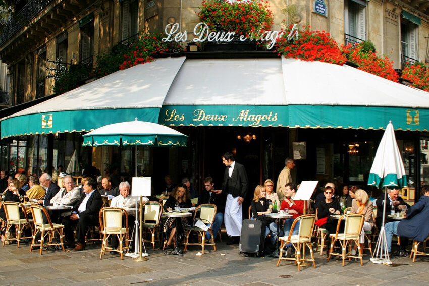 a social café in Paris, France