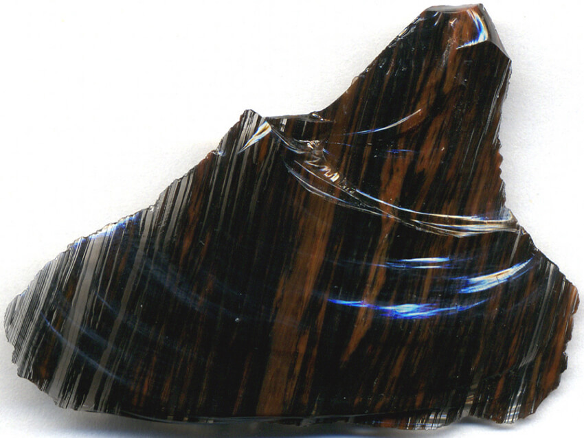 A piece of obsidian glass