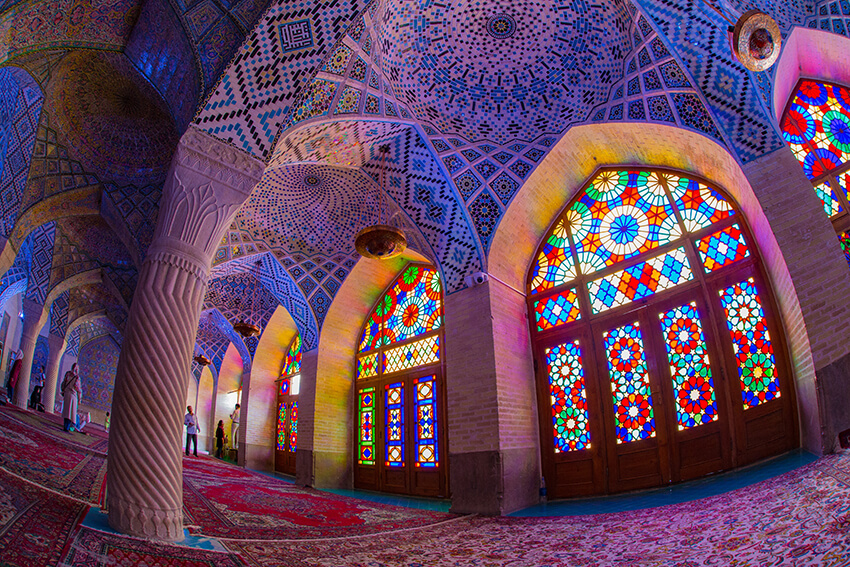 Nasir-ol-molk Mosque in Shiraz, Iran 