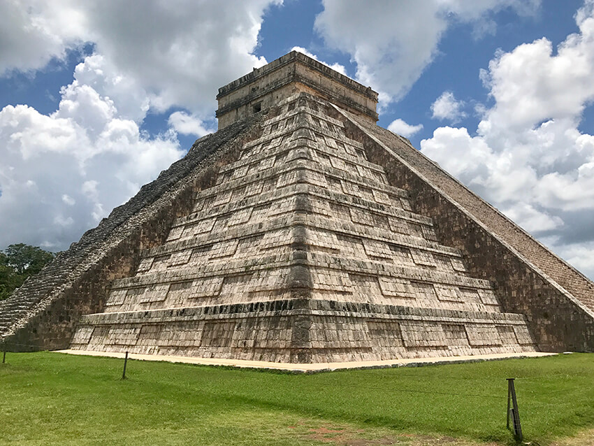 A Mayan pyramid temple