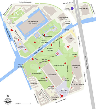 Parc de la Villette plan