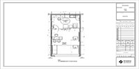 architectural dimension plan of a room