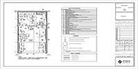 the floor plan of a commercial project with detailed callouts