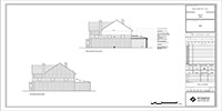 the side elevation of a residential project