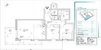 the plan of a small apartment