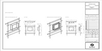 architectural detail drawings of the installation steps of a window frame covered with wood 