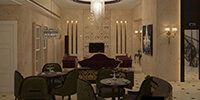 classic hotel lobby furnishing with luxury furniture