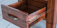 vintage table drawer detail design rendering