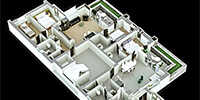 isometric view of the residential complex plan