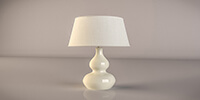 neo classic table lamp with a high gloss finish