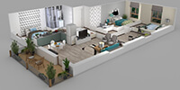 interior design of the Luxurious contemporary apartment