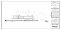 the section drawing of a familly villa