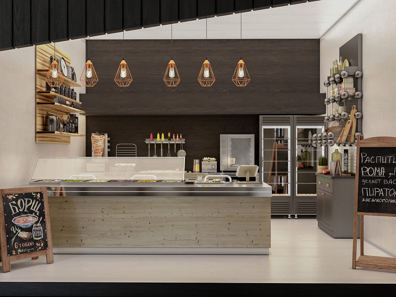 Cafe Kitchen Interior - Home of Interior Design