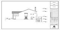 the elevation drawing of a villa